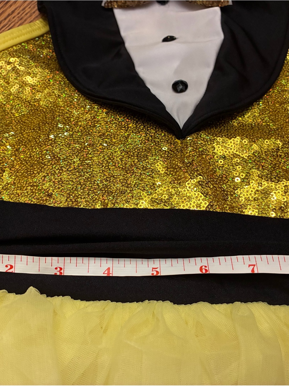 Gold & Yellow Sequin Tuxedo Tutu Dance Dress - Kids Costume A Wish Come True - Picture 7 of 10